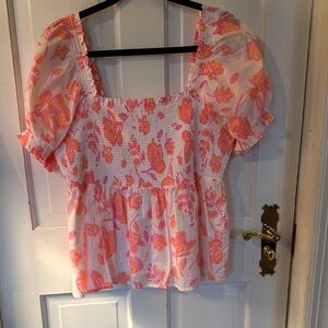 Vineyard Vines Pink and Orange Blouse